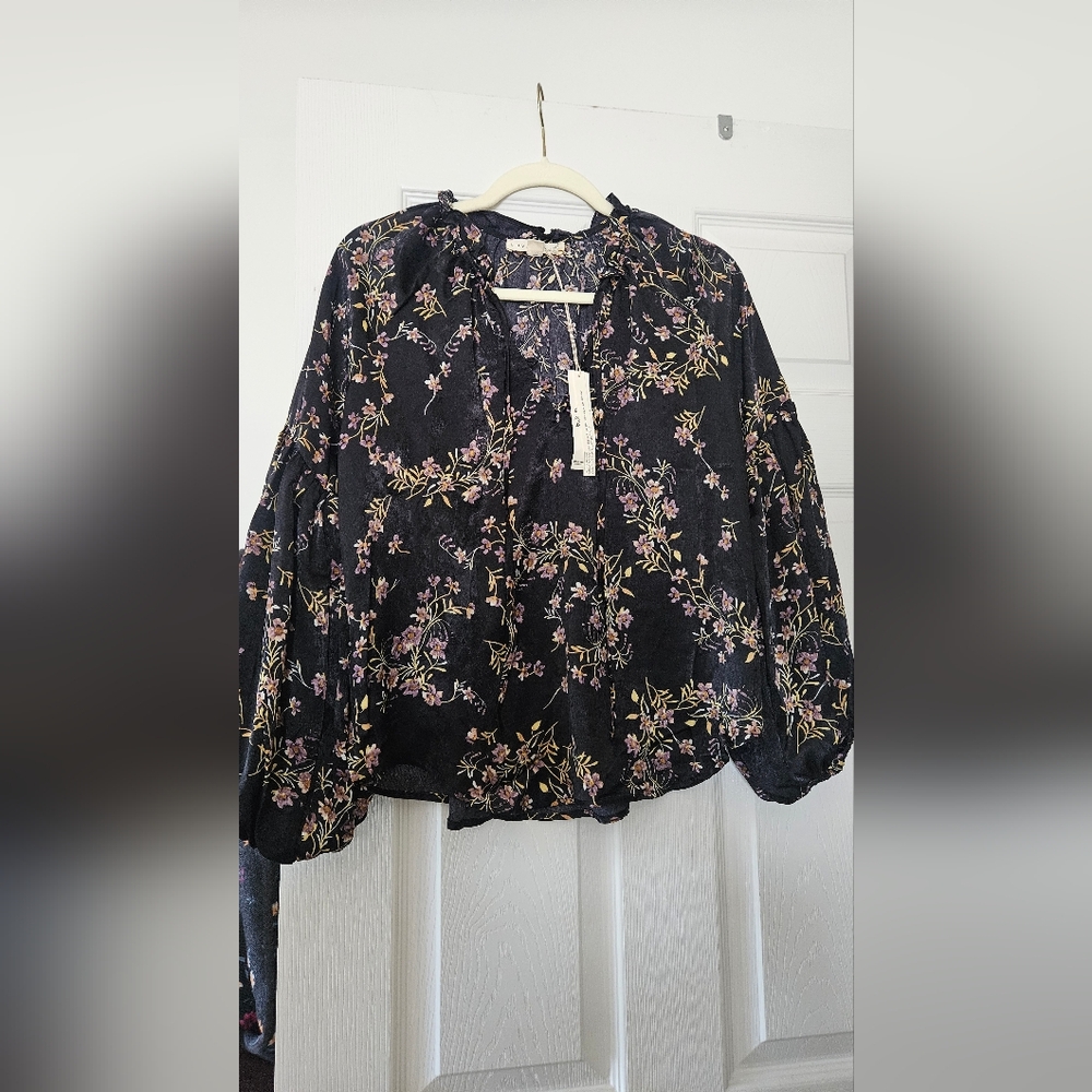 Lovestitch Black Floral Blouse